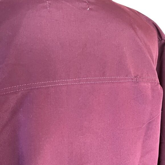 The Paragon Woman's Windbreaker Jacket Size S Maroon Zip Front Embroidered - Picture 10 of 13